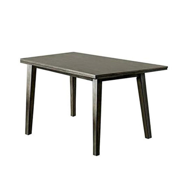 Rectangular Wooden Dining Table with Tapered Block Legs, Gray - BM233841