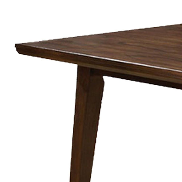 Rectangular Wooden Dining Table with Tapered Block Legs, Brown - BM233842