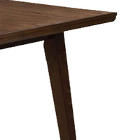 Rectangular Wooden Dining Table with Tapered Block Legs, Brown - BM233842