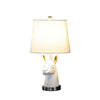 Metal Table Lamp with Llama Animal Head, White - BM233935