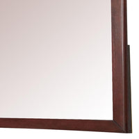 Rectangular Wooden Frame Mirror with Mounting Hardware, Cherry Brown - BM235510