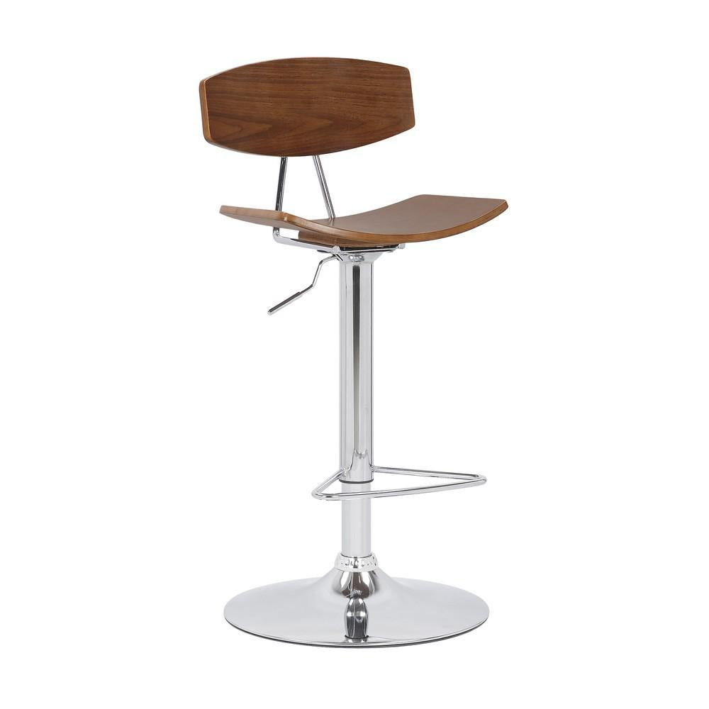 Saddle Seat Metal Barstool with Adjustable Height, Brown - BM236368