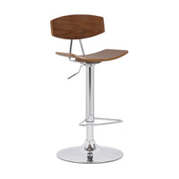 Saddle Seat Metal Barstool with Adjustable Height, Brown - BM236368