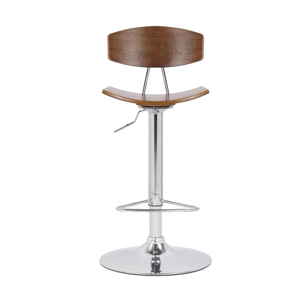 Saddle Seat Metal Barstool with Adjustable Height, Brown - BM236368