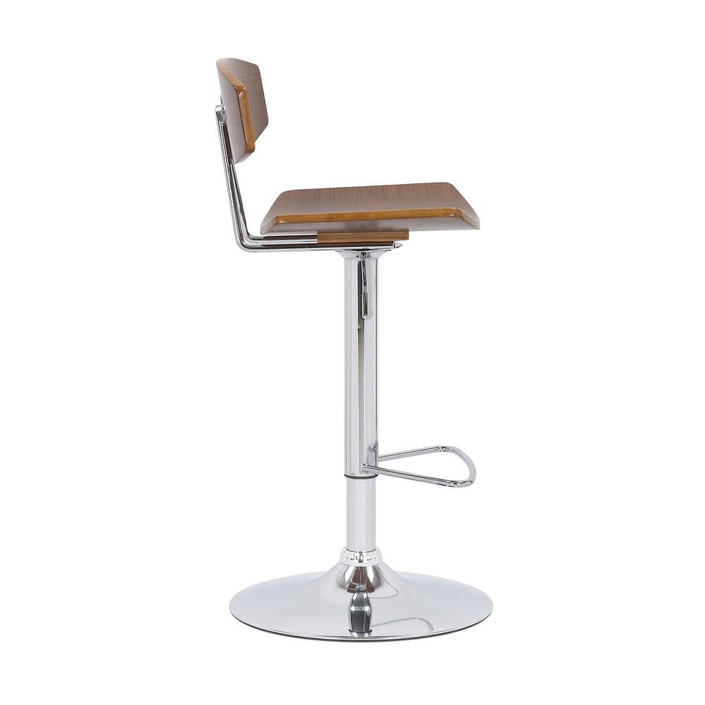 Saddle Seat Metal Barstool with Adjustable Height, Brown - BM236368