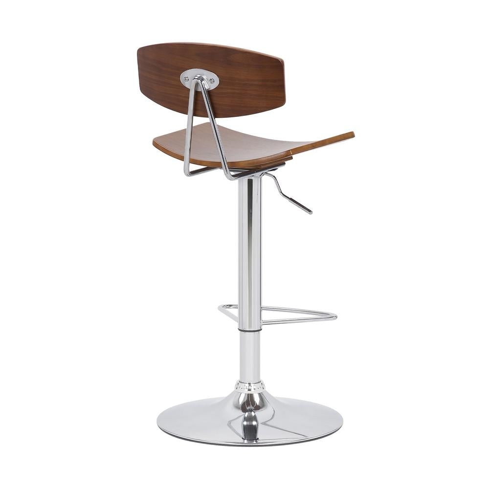 Saddle Seat Metal Barstool with Adjustable Height, Brown - BM236368