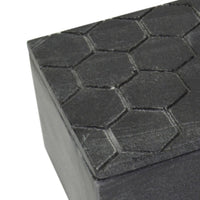 Rectangular Marble Box with Bee Accent and Hexagonal Patten, Black - BM238158