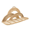 Rattan Wall Decor Tray with Semicircular Accents, Brown - BM238169