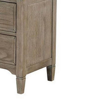 2 Drawer Wooden Nightstand with Round Knobs, Gray - BM240048