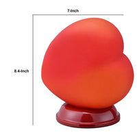 Table Lamp with Heart Shaped Glass Shade, Red - BM240309