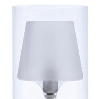 Hurricane Table Lamp with Frosted Glass Shade, Clear - BM240313