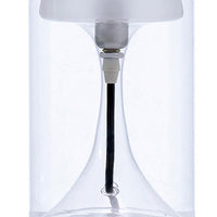 Hurricane Table Lamp with Frosted Glass Shade, Clear - BM240313