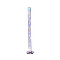 Floor Lamp with LED Bulbs and Wireless Remote Control, Silver - BM240323