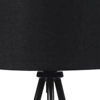 Table Lamp with Tripod Metal Base, Black and Gold - BM240326