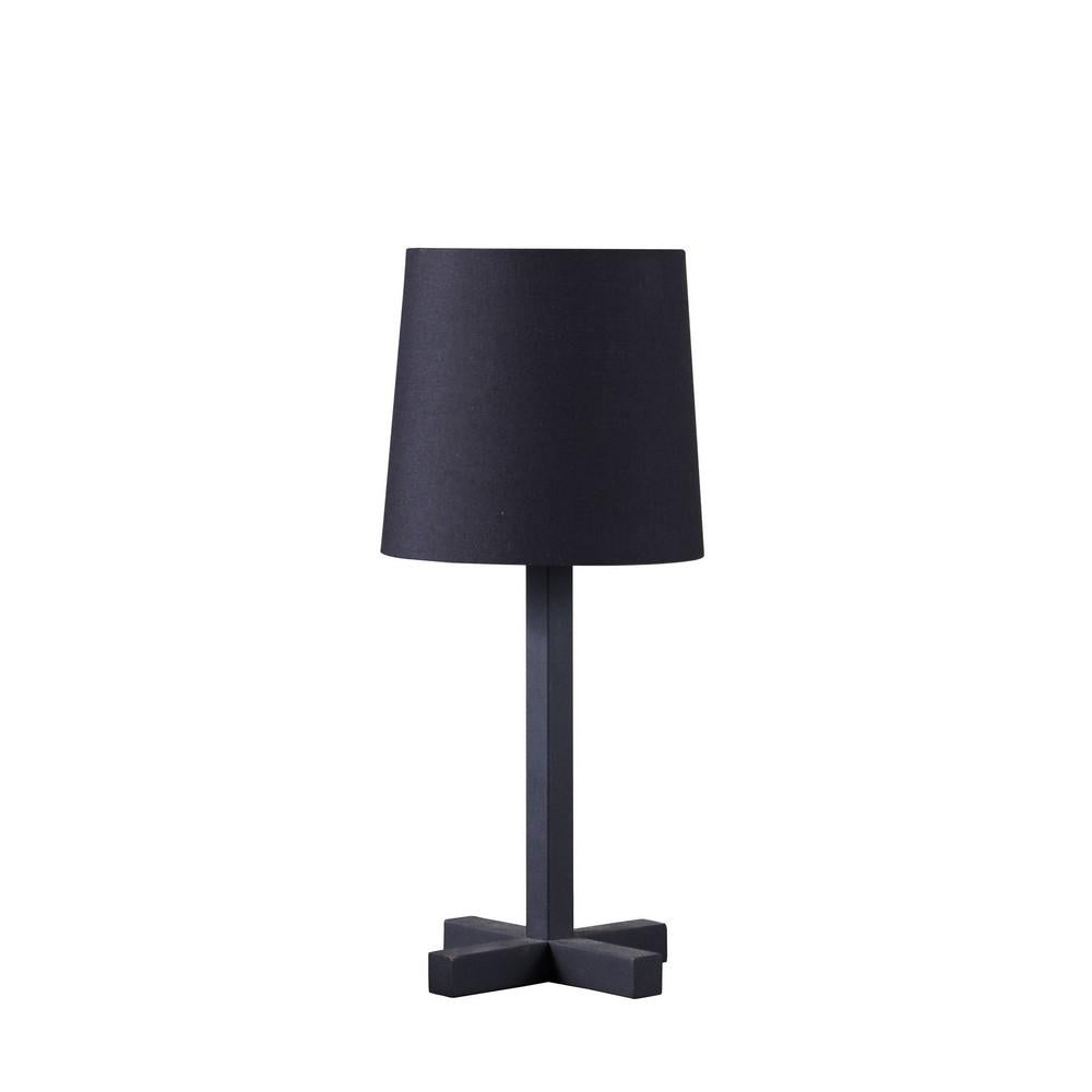 Table Lamp with Metal Cross Legged Base, Black - BM240330
