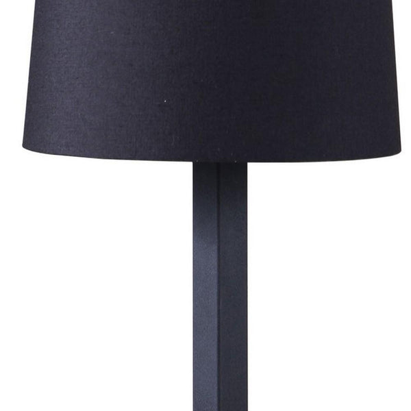 Table Lamp with Metal Cross Legged Base, Black - BM240330