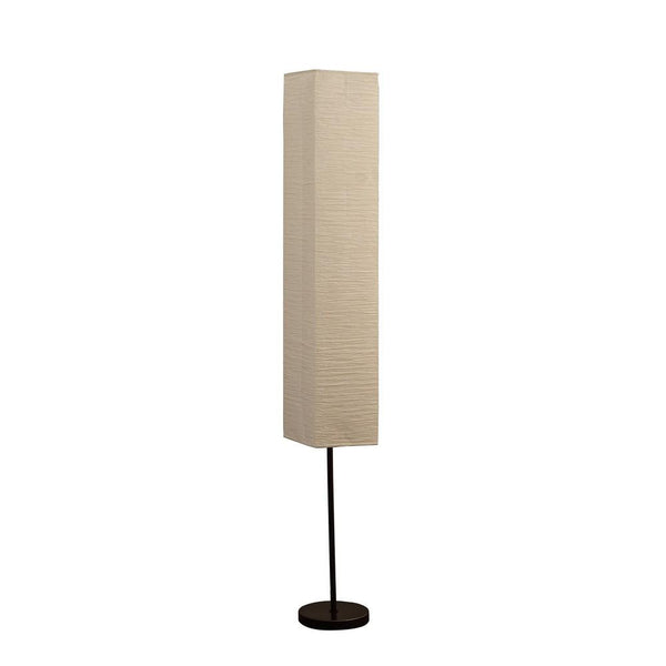 Floor Lamp with Linear Metal Base and Column Shade, Black - BM240342