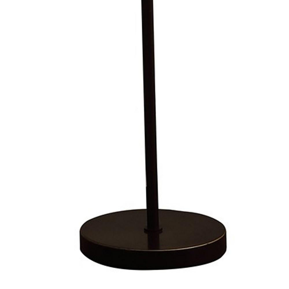 Floor Lamp with Linear Metal Base and Column Shade, Black - BM240342