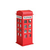 Telephone Booth Jewelry Box with 2 Drawers, Red - BM240350