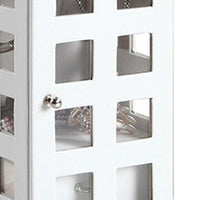 Telephone Booth Jewelry Box with 2 Drawers, White - BM240351