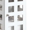 Telephone Booth Jewelry Box with 2 Drawers, White - BM240351