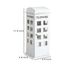 Telephone Booth Jewelry Box with 2 Drawers, White - BM240351