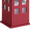 Telephone Booth Jewelry Box with 2 Drawers, Burgundy Red - BM240353