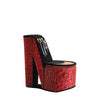 High Heel Leopard Shoe Jewelry Box with 3 Hooks, Red - BM240360