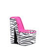 High Heel Zebra Shoe Jewelry Box with 2 Hooks, Multicolor - BM240364