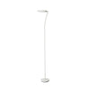 Torchiere Floor Lamp with Adjustable Plate Shade and Sleek Body, White - BM240383
