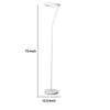 Torchiere Floor Lamp with Adjustable Disk Shade and Sleek Body, White - BM240385