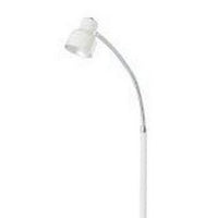 Floor Lamp with Adjustable and Bendable Gooseneck, White - BM240393