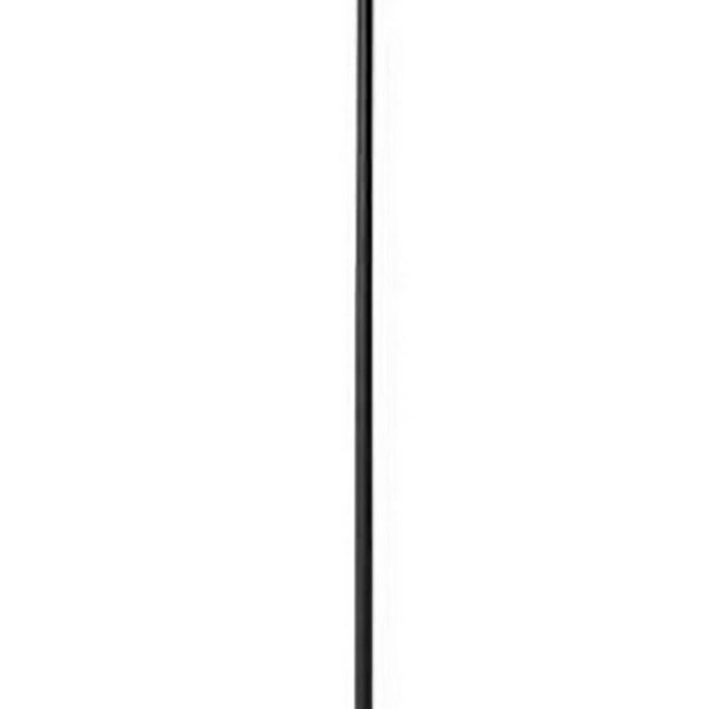 Floor Lamp with Adjustable Torchiere Head and Sleek Metal Body, Black - BM240394