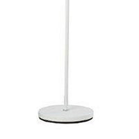 Floor Lamp with Adjustable Torchiere Head and Sleek Metal Body, White - BM240395