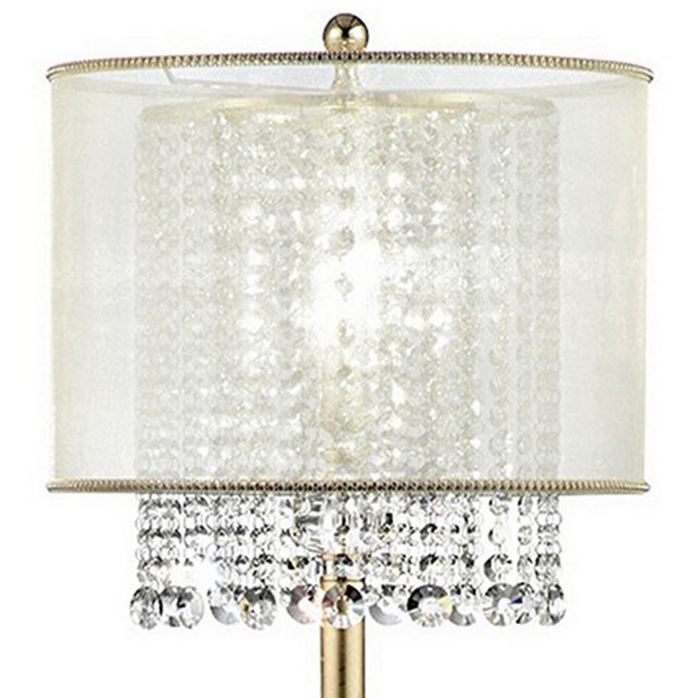 Floor lamp with hanging crystals hotsell