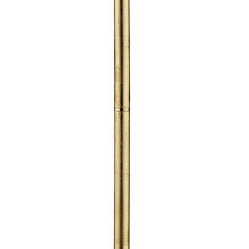 Floor Lamp with Hanging Crystal Accents, White and Gold - BM240410