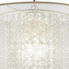 Ceiling Lamp with Hanging Crystal Accents, White and Clear - BM240411