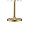 Table Lamp with Hanging Crystal Accents, White and Gold - BM240412
