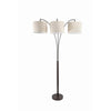 Floor Lamp with 3 Arched Arms and Fabric Shades, Bronze - BM240429