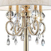 Table Lamp with Crystal Accent and Baroque Printed Shade, Gold - BM240437
