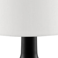 Table Lamp with Teardrop Metal Base and Fabric Shade, Black - BM240453