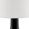 Table Lamp with Teardrop Metal Base and Fabric Shade, Black - BM240453