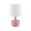 Table Lamp with Teardrop Metal Base and Fabric Shade, Pink - BM240454