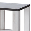 End Table with Wooden Open Bottom Shelf, White and Gray - BM240840