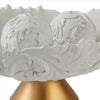 Bowl with Baroque Scroll Design with 2 Spheres, White - BM240863
