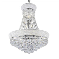 Crystal Ceiling Lamp with Chandelier Design Body, Clear - BM240871