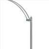Floor Lamp with Metal Tube Design Body and Adjustable Head, Silver - BM240879