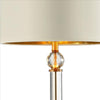 Table Lamp with Crystal Orb and Metal Stalk Support, Gold - BM240912