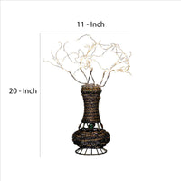 Tree Table Lamp with Aluminum Wire and Multiple LED, White - BM240931