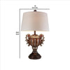 Trophy Shaped Polyresin Table Lamp with Scroll Handles, Bronze - BM240932